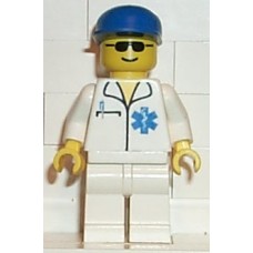 soc057 Doctor - EMT Star of Life, White Legs, Blue Cap